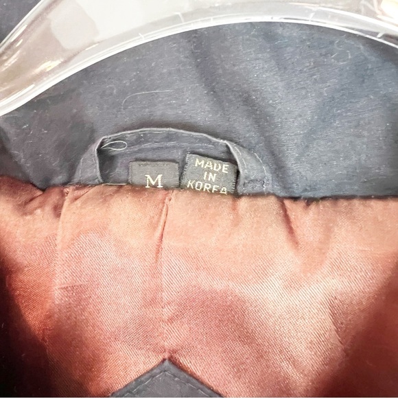 ANDREW MARC NAVY BLUE ZIP FRONT BOMBER STYLE JACKET MENS MEDIUM - Picture 2 of 8